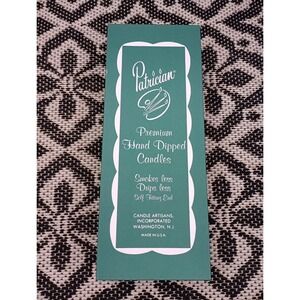 Vintage Patrician Hand Dipped Yellow Candles 12" Smokeless Dripless Box Of 12